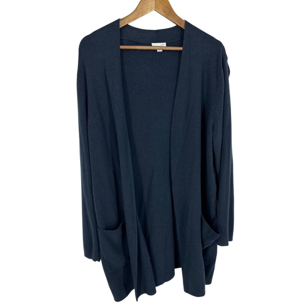 J. Jill Womens Open Front Cardigan Sweater With Pockets Size XL